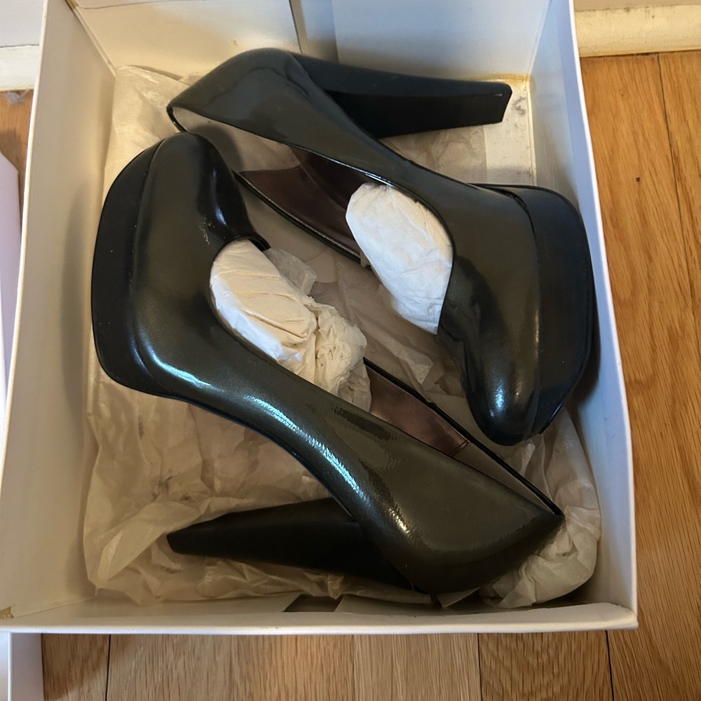 Calvin Klein Glossy Black Heels